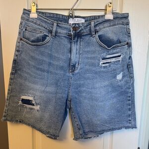Judy Blue Light Blue Distressed Jean Shorts